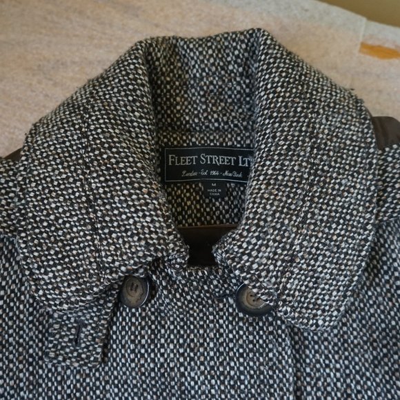 Vintage Fleet Street Women's Medium Button-Down Hooded Pea Coat RN# 50411 - Picture 5 of 16